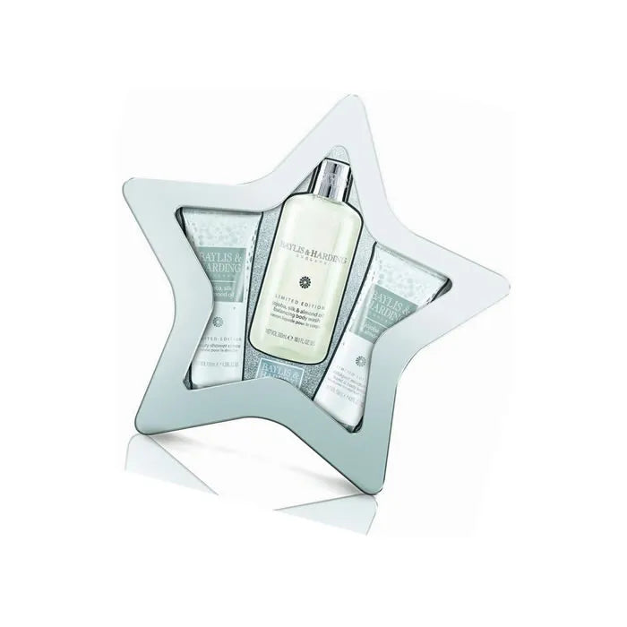 Baylis And Harding Jojoba, Silk, And Almond Oil Shower Sensation Star Tin Set 3 Piezas 2018 - Orient Perfumes Portugal