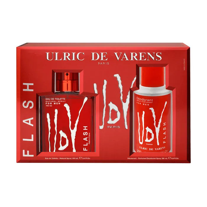 Ulric De Varens Flash Eau De Toilette Spray 100ml Set 2 Piezas - Orient Perfumes Portugal