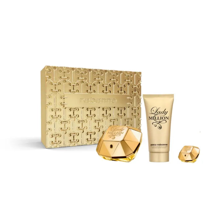 Paco Rabanne Lady Million Eau De Perfume Spray 80ml Set 3 Pieces - Perfume Original na Orient Perfumes Portugal