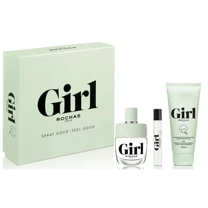 Rochas Girl Eau De Toilette Spray 100ml Set 3 Pieces - Perfume Original na Orient Perfumes Portugal