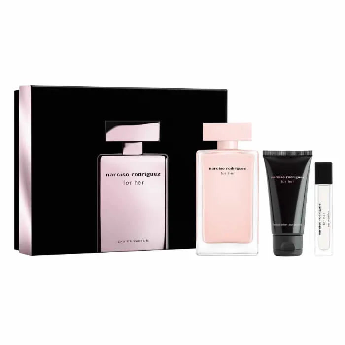 Narciso Rodriguez For Her Eau De Perfume Spray 100ml Set 3 Piezas - Orient Perfumes Portugal