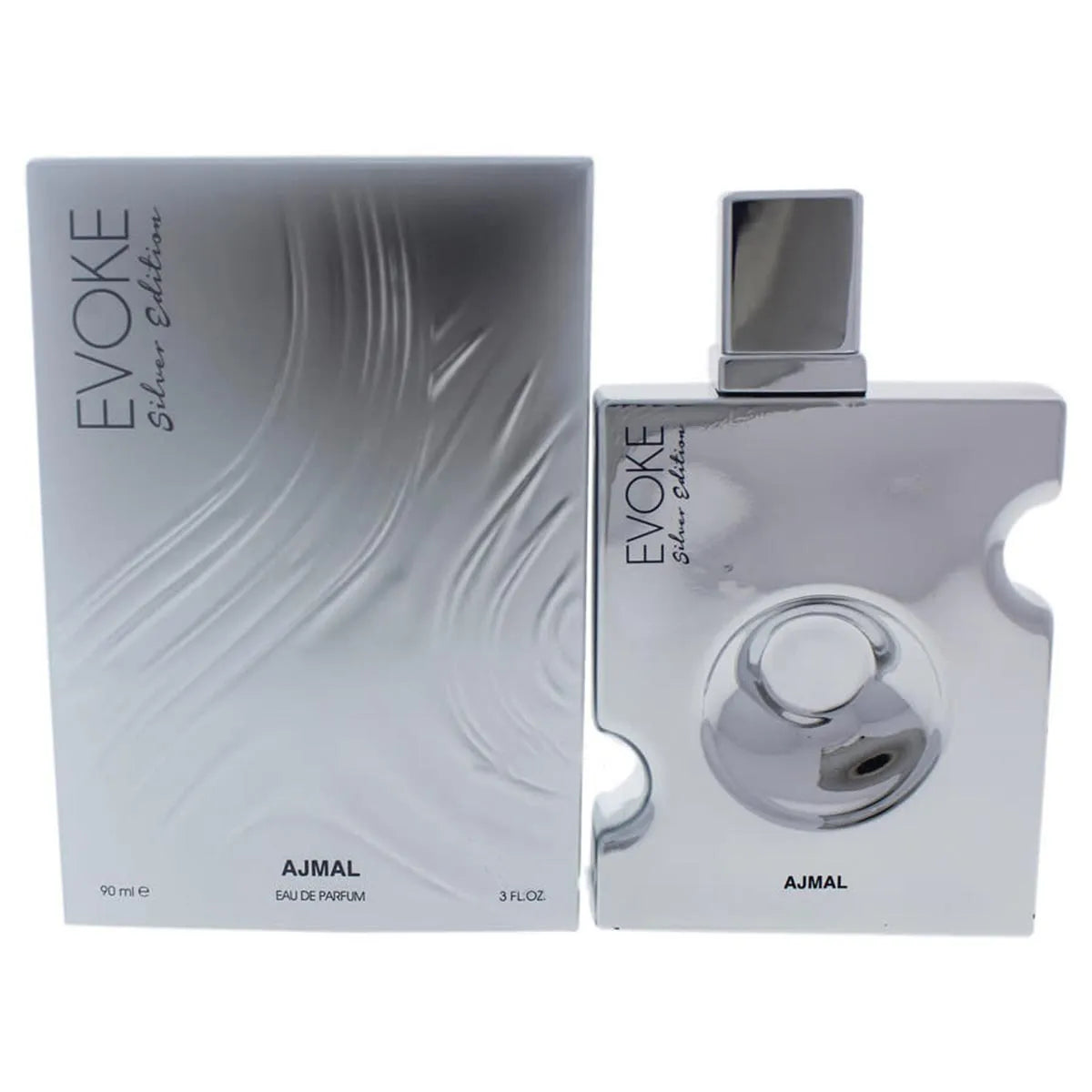 Ajmal Evoke Eau De Parfum Silver Edition 90ml Spray - Orient Perfumes Portugal