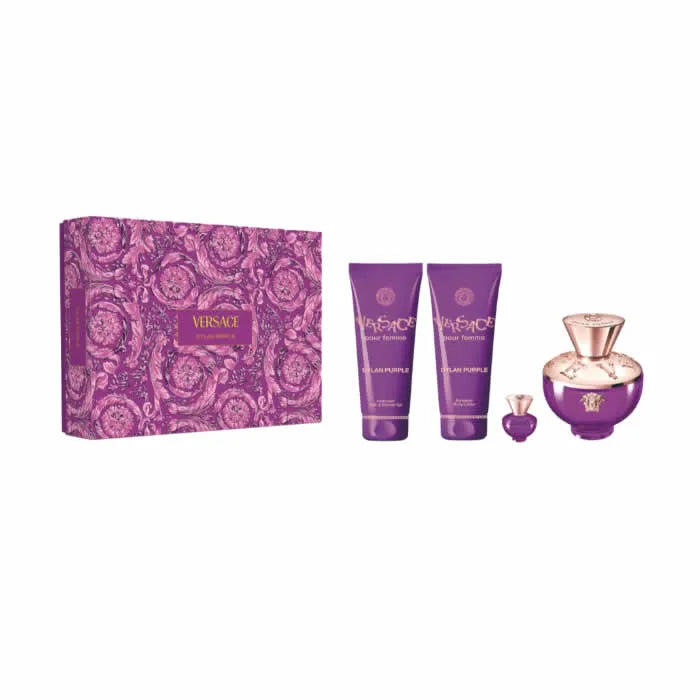 Versace Dylan Purple Eau De Perfume Spray 100ml Set 4 Piezas - Orient Perfumes Portugal