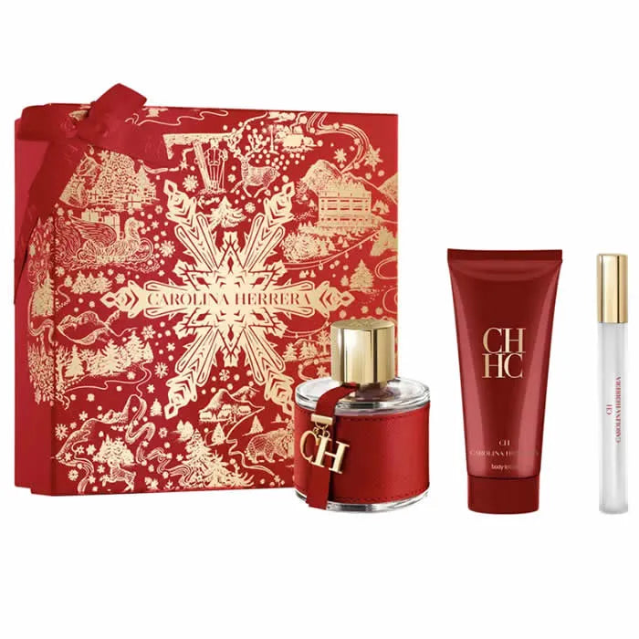 Carolina Herrera Ch Eau De Toilette Spray 100ml Set 3 Pieces - Perfume Original na Orient Perfumes Portugal
