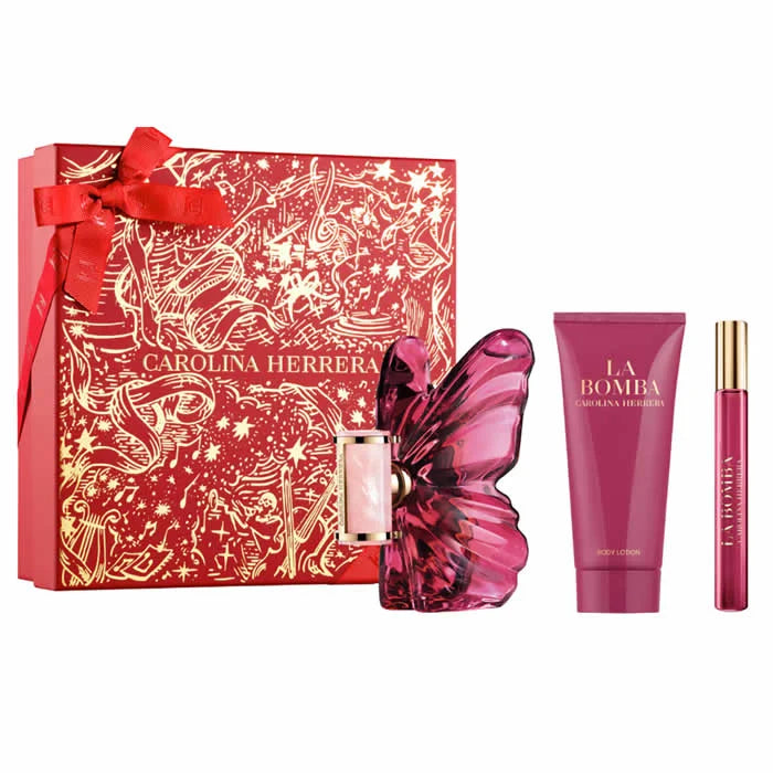 Carolina Herrera La Bomba Eau De Parfum Spray 80ml Set 3 Piezas - Orient Perfumes Portugal
