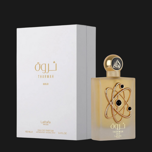 Perfume Lattafa Tharwah Gold Unissexo Eau de Parfum 100ml