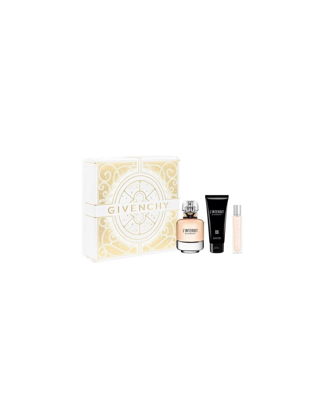 Givenchy L'interdit Eau Parfum 80ml Leche Corporal 75ml Spray Viaje 12,5 - Orient Perfumes Portugal