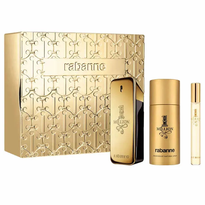  Paco Rabanne 1 Million Eau De Toilette Spray 100ml Set 3 Piezas - Orient Perfumes Portugal