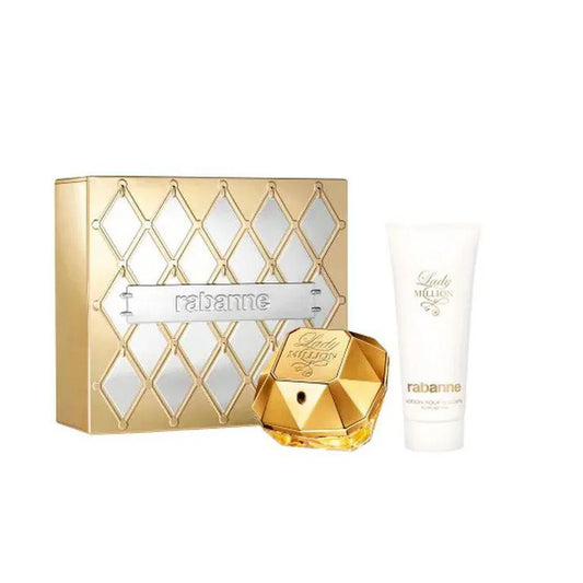 Paco Rabanne Lady Million Eau De Parfum 80ml Sensual Loción Corporal 100ml Eau De Parfum 5ml - Orient Perfumes Portugal