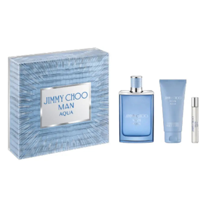 Jimmy Choo Man Aqua Eau De Toilette Spray 100ml Set 3 Pieces - Perfume Original na Orient Perfumes Portugal