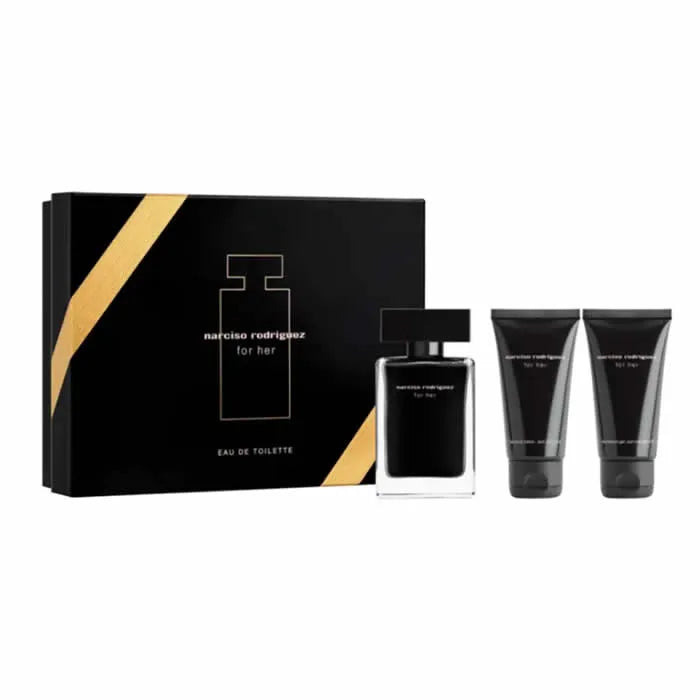 Narciso Rodriguez For Her Eau De Toilette Spray 50ml Set 3 Piezas  - Orient Perfumes Portugal