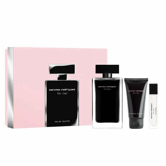 Narciso Rodriguez For Her Eau De Toilette Spray 100ml Set 3 Pieces - Perfume Original na Orient Perfumes Portugal