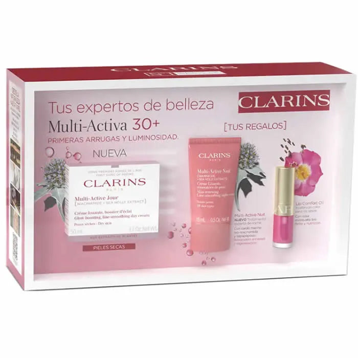 Clarins Multi-Active Día Crema para pieles secas 50ml Set 3 Piezas - Orient Perfumes Portugal
