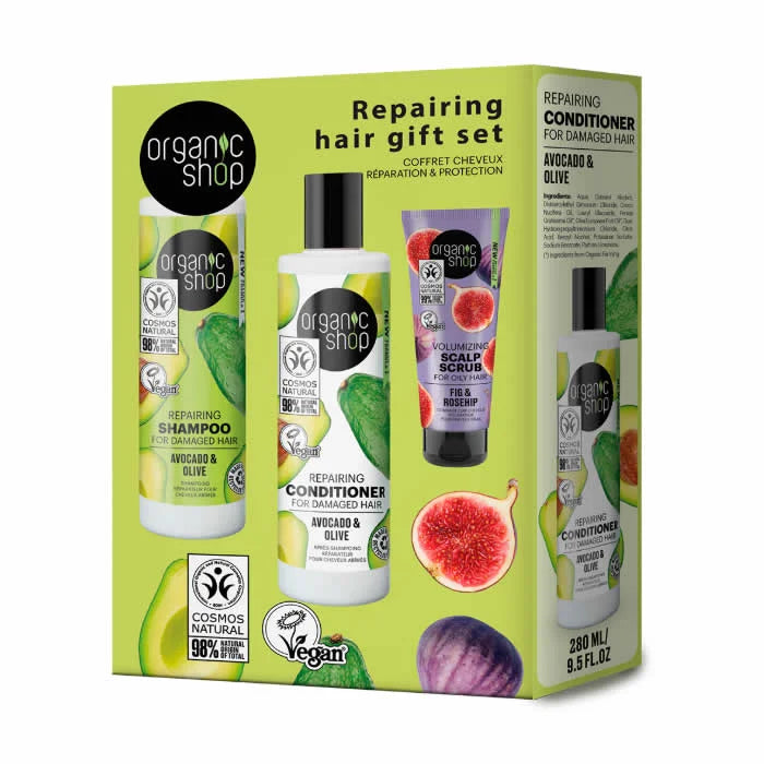 Organic Shop Repairing Hair Gift Set 3 Piezas - Orient Perfumes Portugal