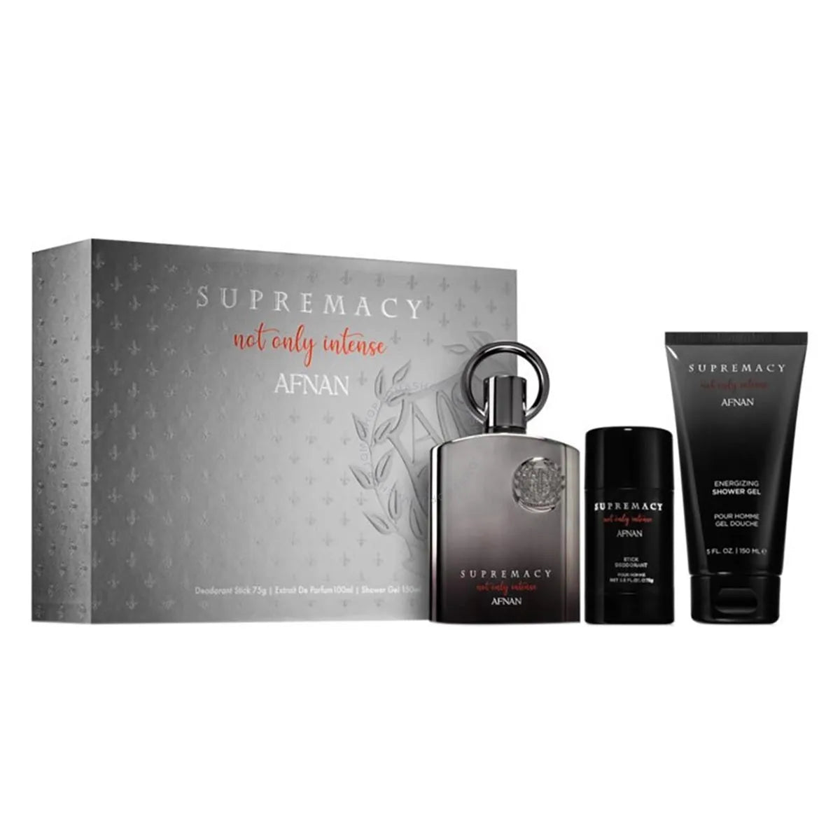 Afnan Supremacy Not Only Intense Eau De Parfum 100ml Spray Gel De Baño 100ml Desodorante Stick 75ml - Orient Perfumes Portugal