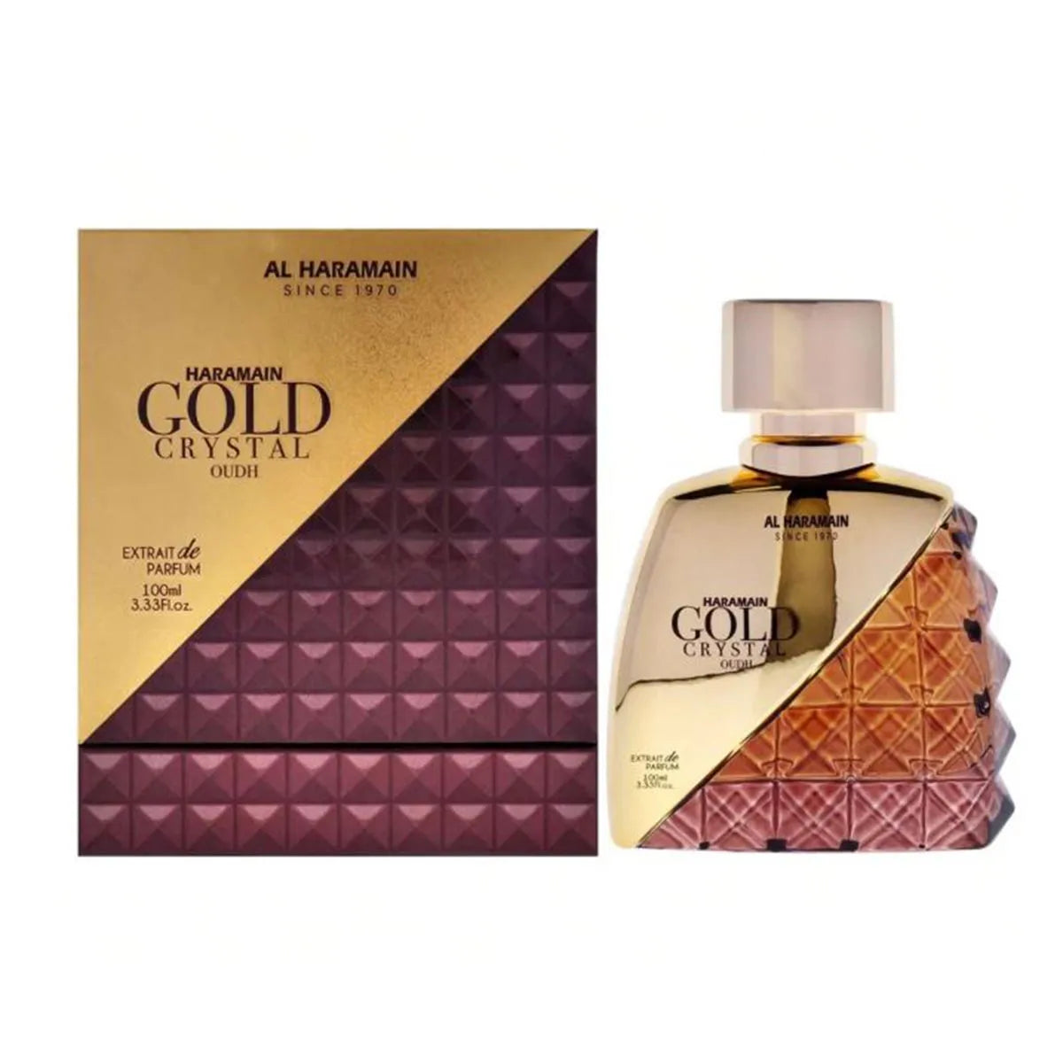Al Haramain Gold Crystal Oudh Extracto De Perfume 100ml - Perfume Original na Orient Perfumes Portugal