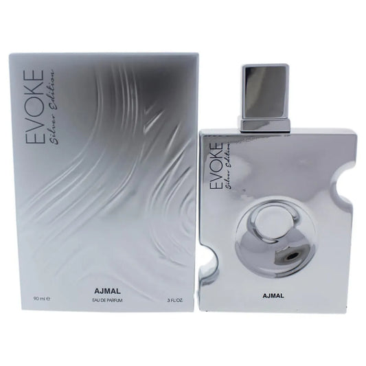 Ajmal Evoke Eau De Parfum Silver Edition 90ml Spray - Orient Perfumes Portugal