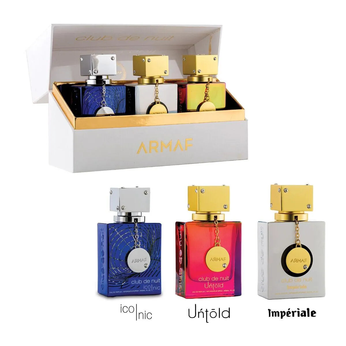 Armaf Club De Nuit Eau De Parfum Iconic 30ml Spray Untold Eau De Parfum 3 Imperiale Eau De Parfum 3 - Orient Perfumes Portugal