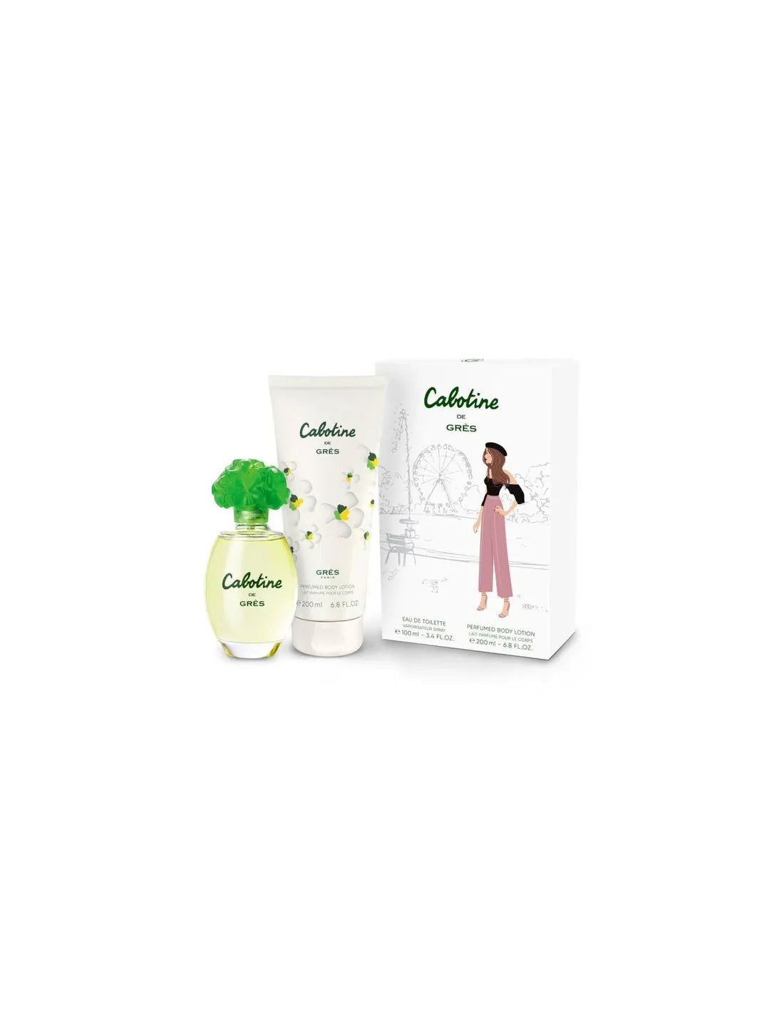 Gres Cabotine Eau De Toilette Spray 100ml Set 2 Pieces - Perfume Original na Orient Perfumes Portugal