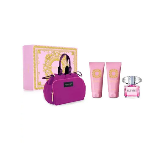 Versace Bright Crystal Eau De Toilette Spray 90ml Set 4 Pieces - Perfume Original na Orient Perfumes Portugal
