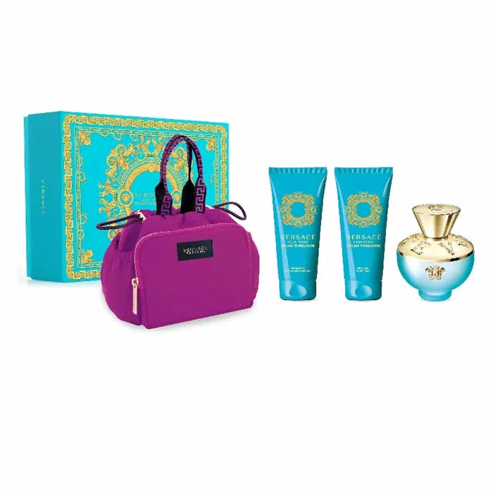 Versace Dylan Torquoise Eau De Toilette Spray 100ml Set 4 Pieces - Perfume Original na Orient Perfumes Portugal