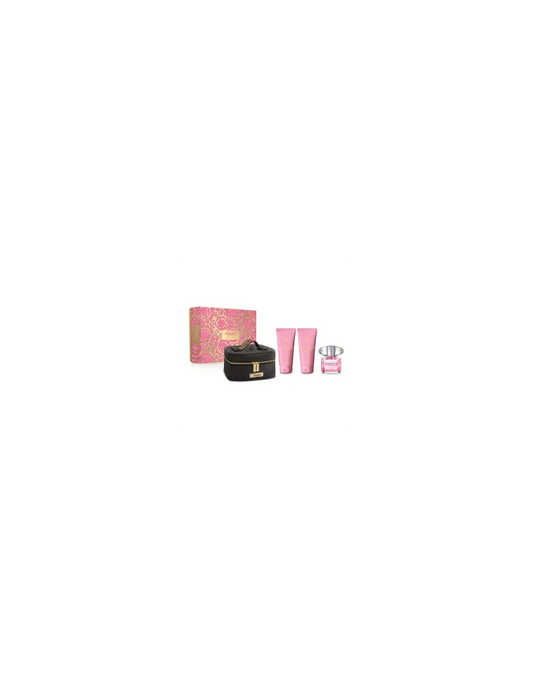 Versace Bright Crystal Eau De Toilette Spray 90ml Christmas Set 4 Pieces - Perfume Original na Orient Perfumes Portugal