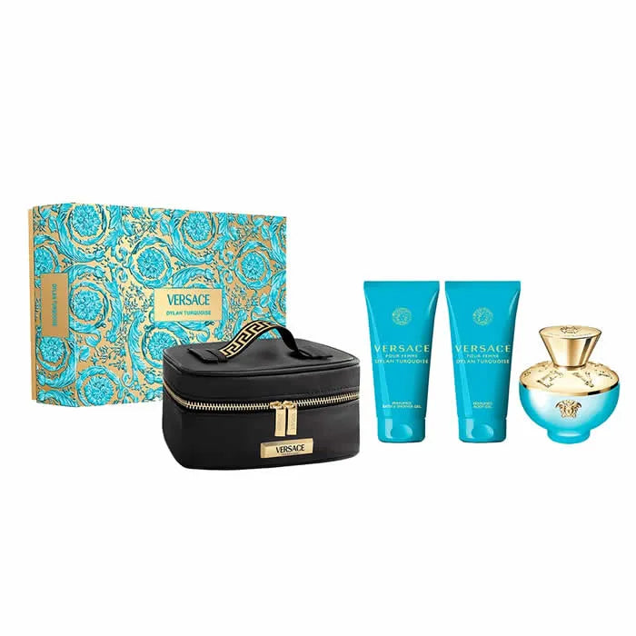 Versace Dylan Torquoise Eau De Toilette Spray 100ml Set 4 Piezas - Orient Perfumes Portugal