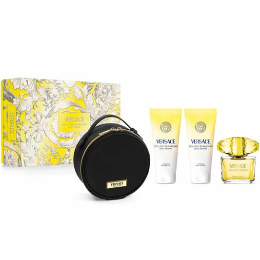Versace Yellow Diamond Eau De Toilette Spray 90ml Set 4 Pieces - Perfume Original na Orient Perfumes Portugal