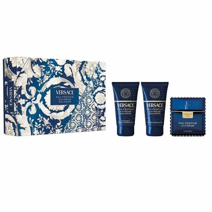 Versace Eau Fraiche Extreme Pour Homme Eau De Parfum Spray 50ml Set 3 Piezas - Orient Perfumes Portugal