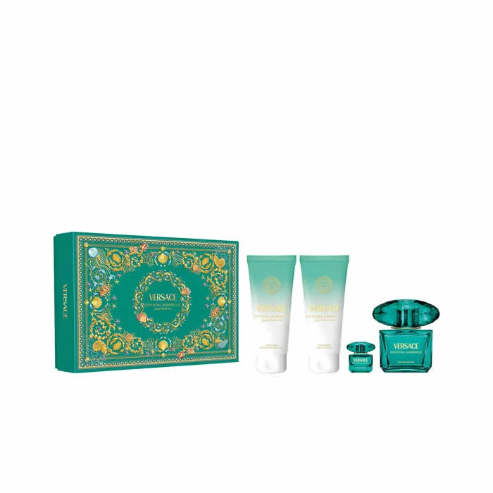 Versace Crystal Emerald Eau De Parfum Spray 90ml Set 4 Pieces - Perfume Original na Orient Perfumes Portugal