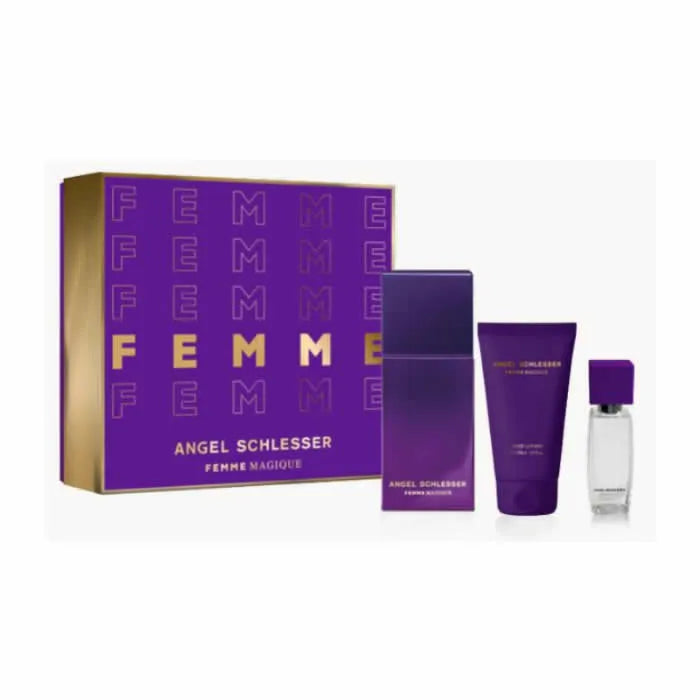 Angel Schlesser Femme Magique Eau De Toilette Spray 100ml Set 3 Piezas - Orient Perfumes Portugal