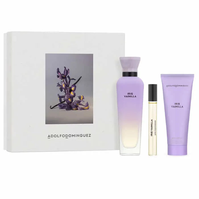 Adolfo Dominguez Iris Vainilla Eau De Parfum Spray 120ml Set 3 Pieces - Perfume Original na Orient Perfumes Portugal