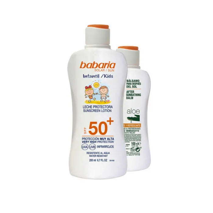 Babaria Solar Infantil Leche Protectora Resistente Al Agua Spf50 200ml Set 2 Piezas - Orient Perfumes Portugal