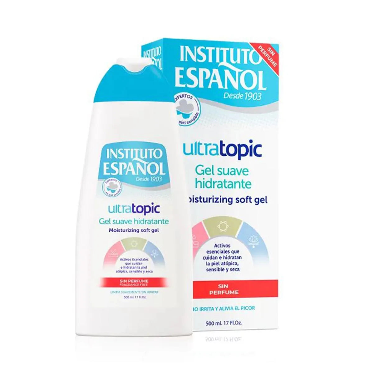 Instituto Español Ultratopic Gel Hidratante Suave Sin Perfume 500ml - Orient Perfumes Portugal