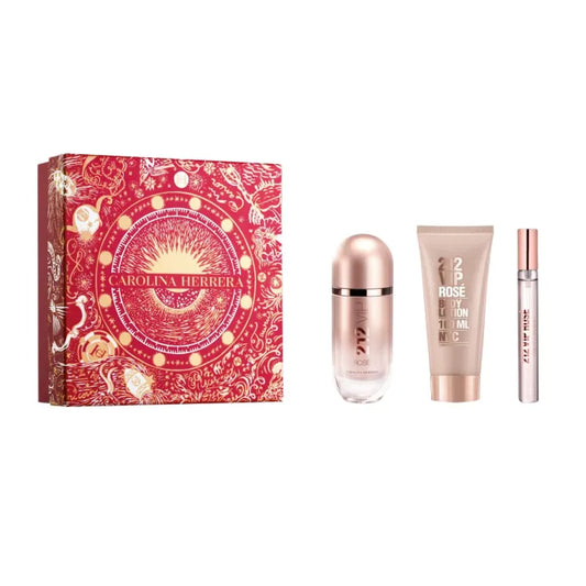 Carolina Herrera 212 Vip Rose Eau De Perfume Spray 80ml Set 3 Pieces Christmas 2023 - Perfume Original na Orient Perfumes Portugal