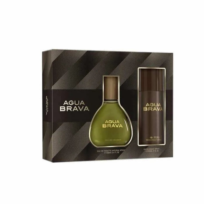 Puig Agua Brava Eau De Toilette Spray 100ml Set 2 Pieces - Perfume Original na Orient Perfumes Portugal