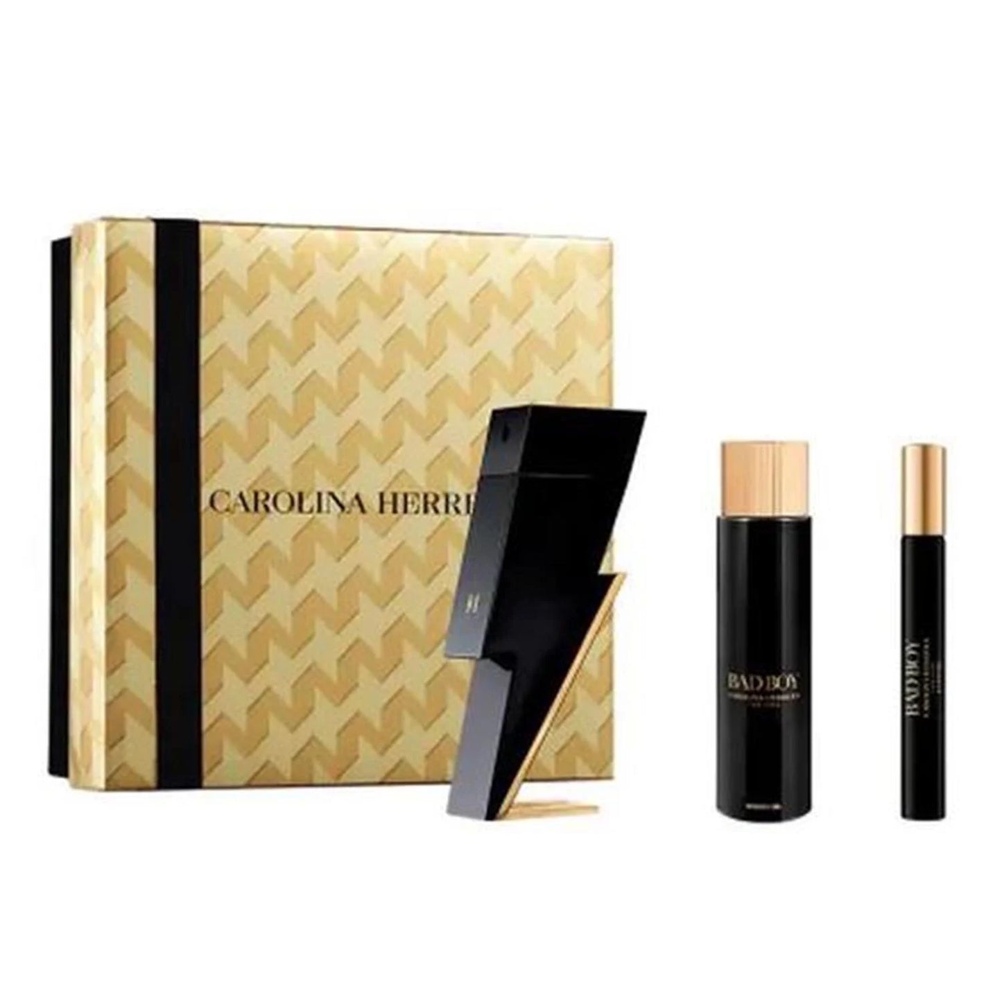 Carolina Herrera Estuche Bad Boy Eau De Toilette 100ml Gel De Baño 100ml Eau De Toilette 10ml - Orient Perfumes Portugal