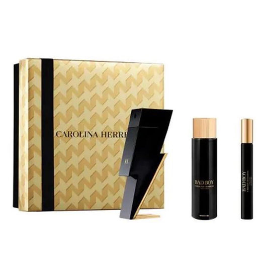 Carolina Herrera Estuche Bad Boy Eau De Toilette 100ml Gel De Baño 100ml Eau De Toilette 10ml - Orient Perfumes Portugal
