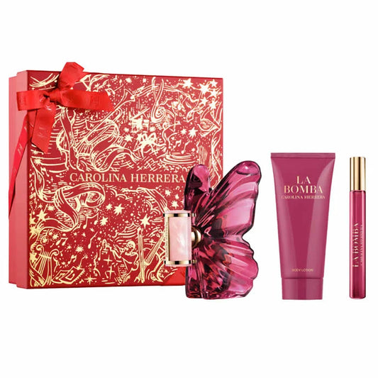 Carolina Herrera La Bomba Eau De Parfum Spray 80ml Set 3 Piezas - Orient Perfumes Portugal