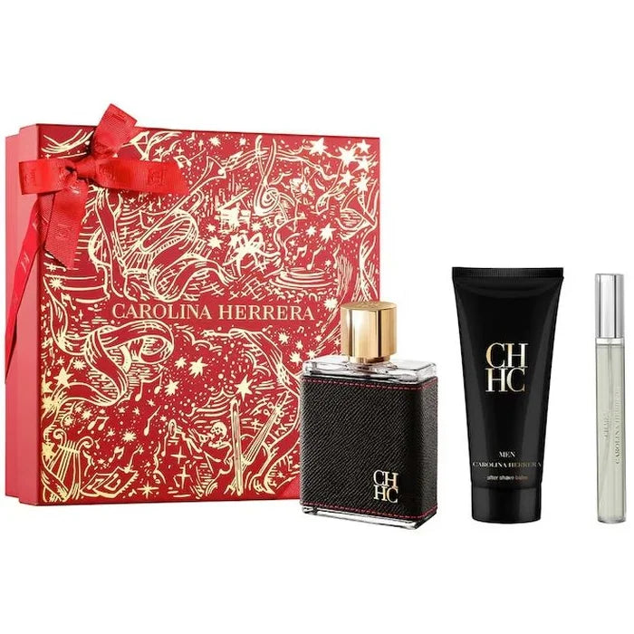 Carolina Herrera Ch Men Eau De Toilette Spray 100ml Set 3 Piezas - Orient Perfumes Portugal