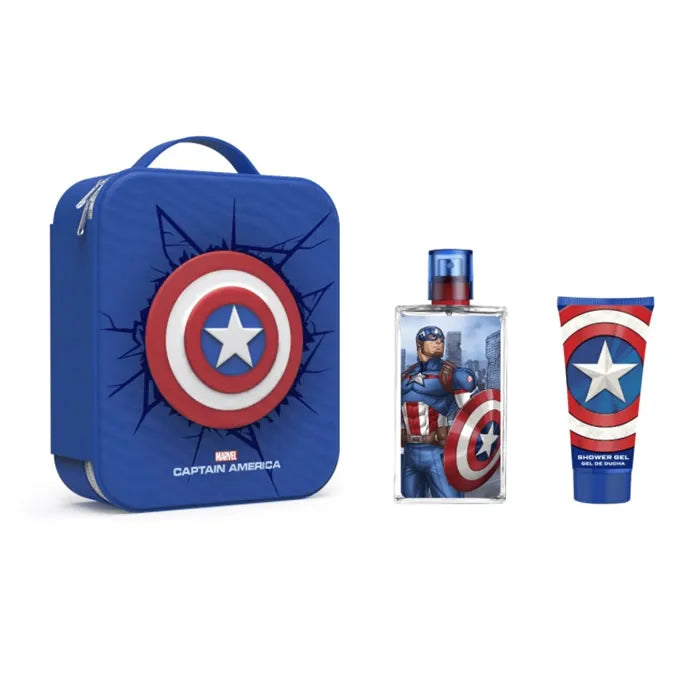 Marvel Captain America Eau De Toilette Spray 100ml Set 3 Pieces - Perfume Original na Orient Perfumes Portugal