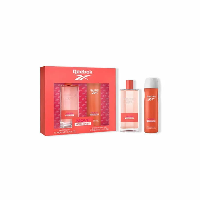 Reebok Move Your Spirit Woman Eau De Toilette Spray 100ml Set 2 Piezas - Orient Perfumes Portugal