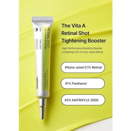 Caixa e detalhes técnicos do cosmético coreano K-Beauty Celimax Vita A Retinal Shot
